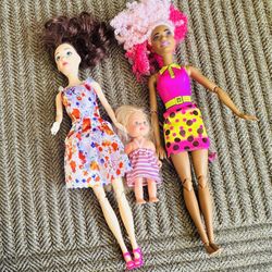 Three Barbie Dolls For Sale