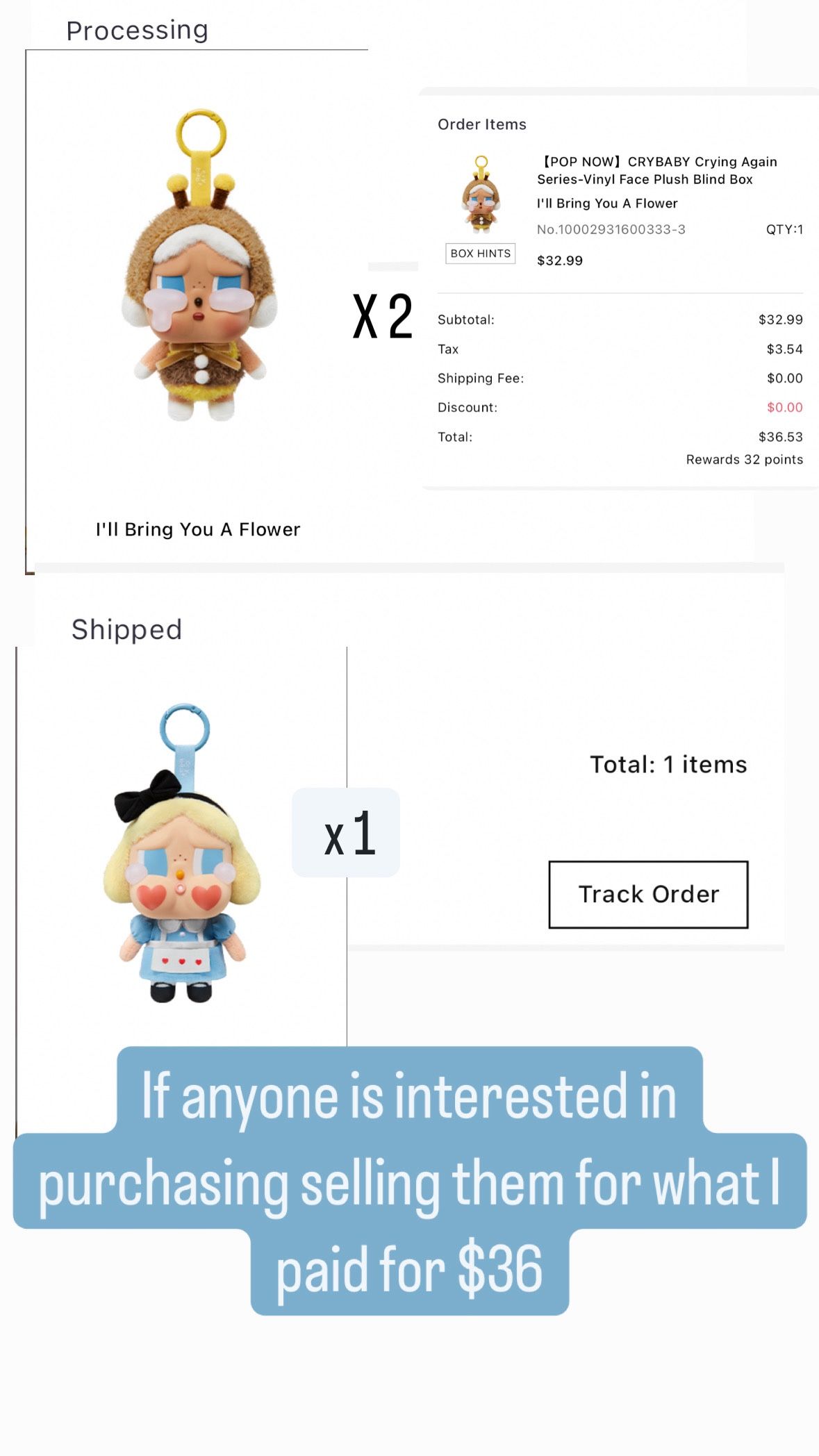  Crybaby Crying Again Plush 