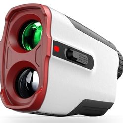 Golf Rangefinder with Slope Switch, 700 Yards Laser Range Finder with Flag Pole Locking Vibration, 6X Magnification and Rechargeable Battery Red