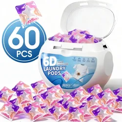 60 Pack Laundry Detergent Pods 6-in-1 Concentrated Deep Clean