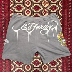 Ed Hardy sweat shorts XL