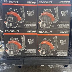 Brand new Echo PB-580H/T216 MPH 517 CFM 58.2cc Gas 2-Stroke Backpack Leaf Blower with Tube Throttle