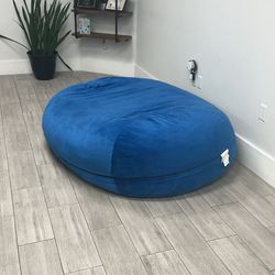 Giant blue bean bag