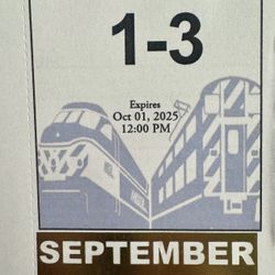 Metra UP-W Monthly Pass - September
