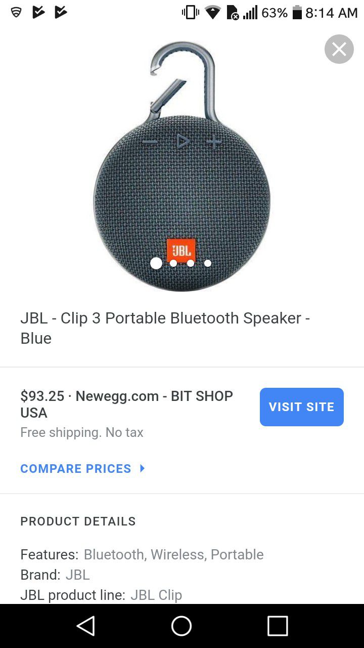 Jbl clip 3 Bluetooth speaker