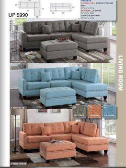 Sectional with ottoman