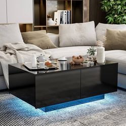 Modern Coffee Table With LED lights