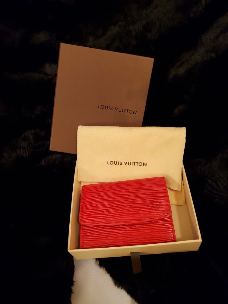 Authentic Ipe red card holder Louis Vuitton