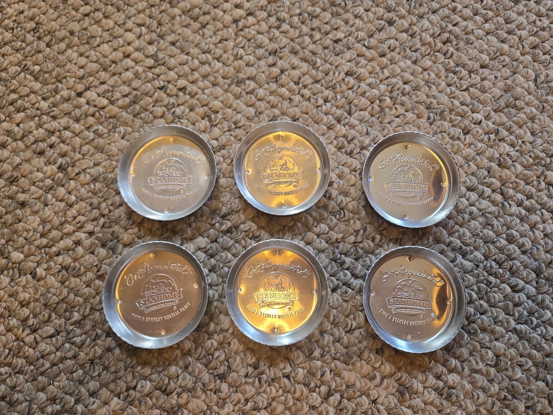 Stanhome aluminum coasters set of 6