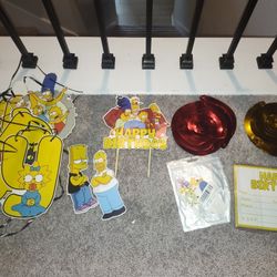 Simpsons birthday party decor set