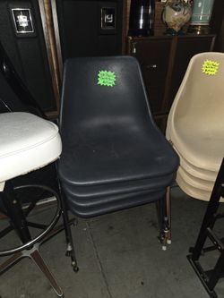 Black Plastic Stackable Chairs