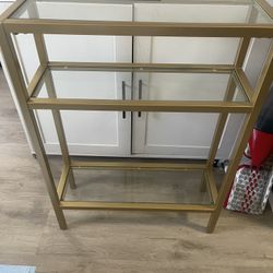Brass Accent Console Table (lightly Used) 