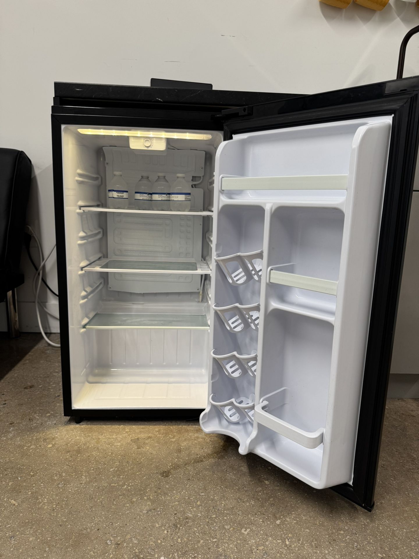 Danby Mini Fridge – Black,  33”x17.3”x18.7”