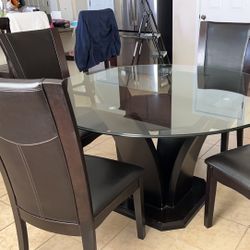 Round Glass Table With Chairs Included