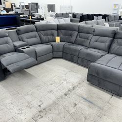New Large Grey Sectional 