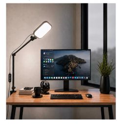Brand new Streaming Light, 8" Light for Desk with C-Clamp and Multi-Angle Adjustable Arm, Streaming Light