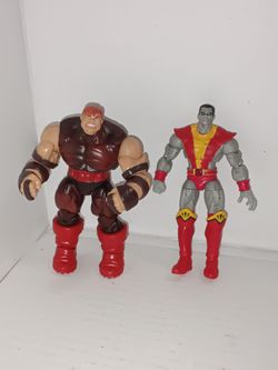 2011 Marvel Greatest Battles Colossus Vs Juggernaut Action Figures Loose 5”