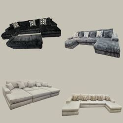 Brand NEW U SECTIONAL COUCHES Sofas CHAISE Lounge Loveseat 