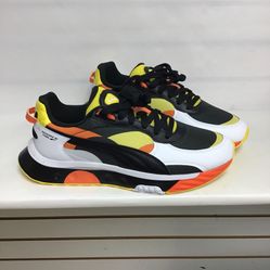 Puma Wild Rider Mens Running Sneakers Orange Yellow Black - Size 11.5