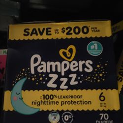 NEW PAMPERS OVERNIGHT SIZE 6