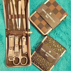 9 Pc Stainless Steel Travel Grooming Set