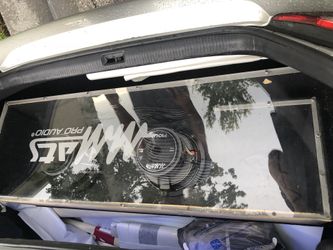Sub box NO SUBWOOFERS JUST THE BOX fits 2 10” subwoofers Ported and pexi glass