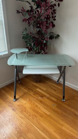 Computer desk glass