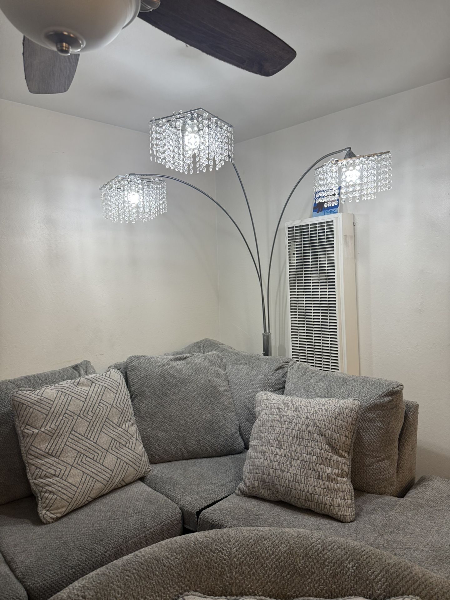 Couch Set Plus Chandelier Light