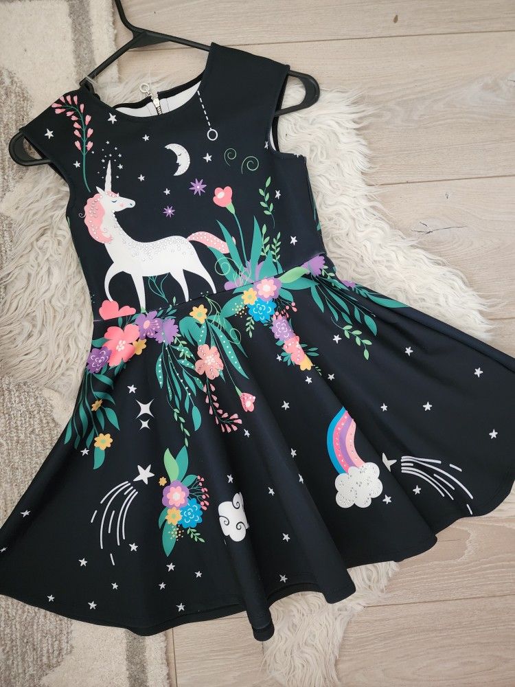 New Unicorn Dress, 8Y, $25