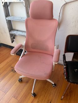 Pink Mesh High-Back Office Chair
