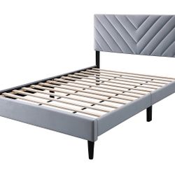 Gray Full Size Bed Frame 