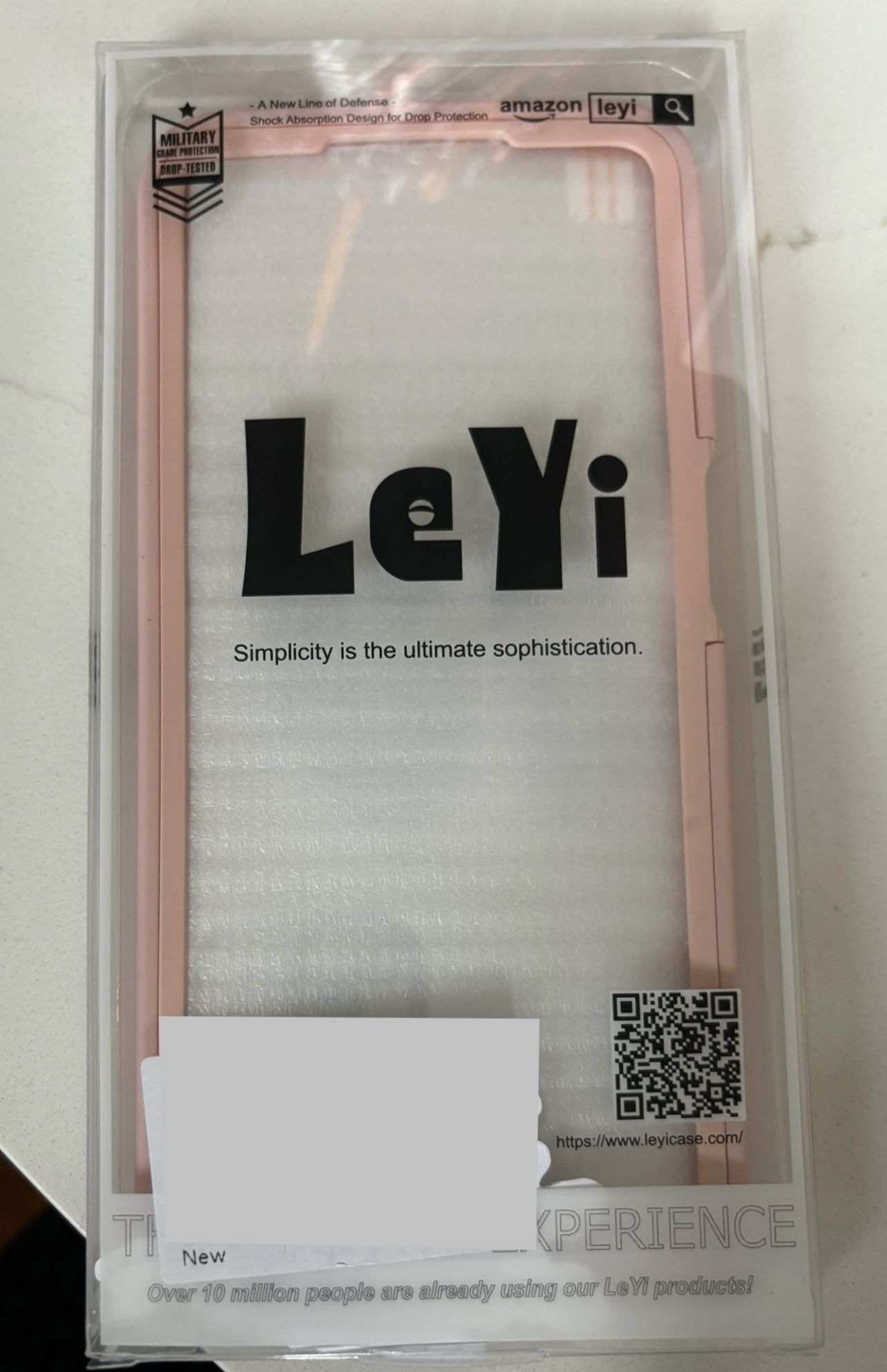 LeYi Pink And Clear Phone Case for Samsung Galaxy 