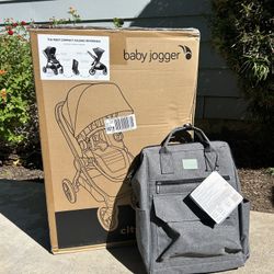 Brand New Baby Jogger City Sights Stroller With Diaper Bag 