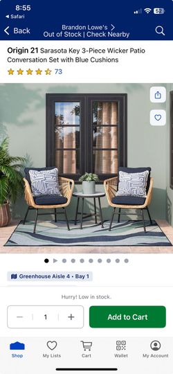 3 Pieces Conversational Patio Set. Brand New In the Box