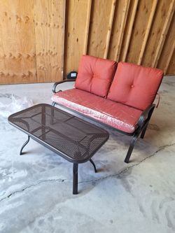 Outdoor Loveseat With Table $180 FIRM