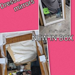 2 LARGE  Dresser/ Vanity Mirrors