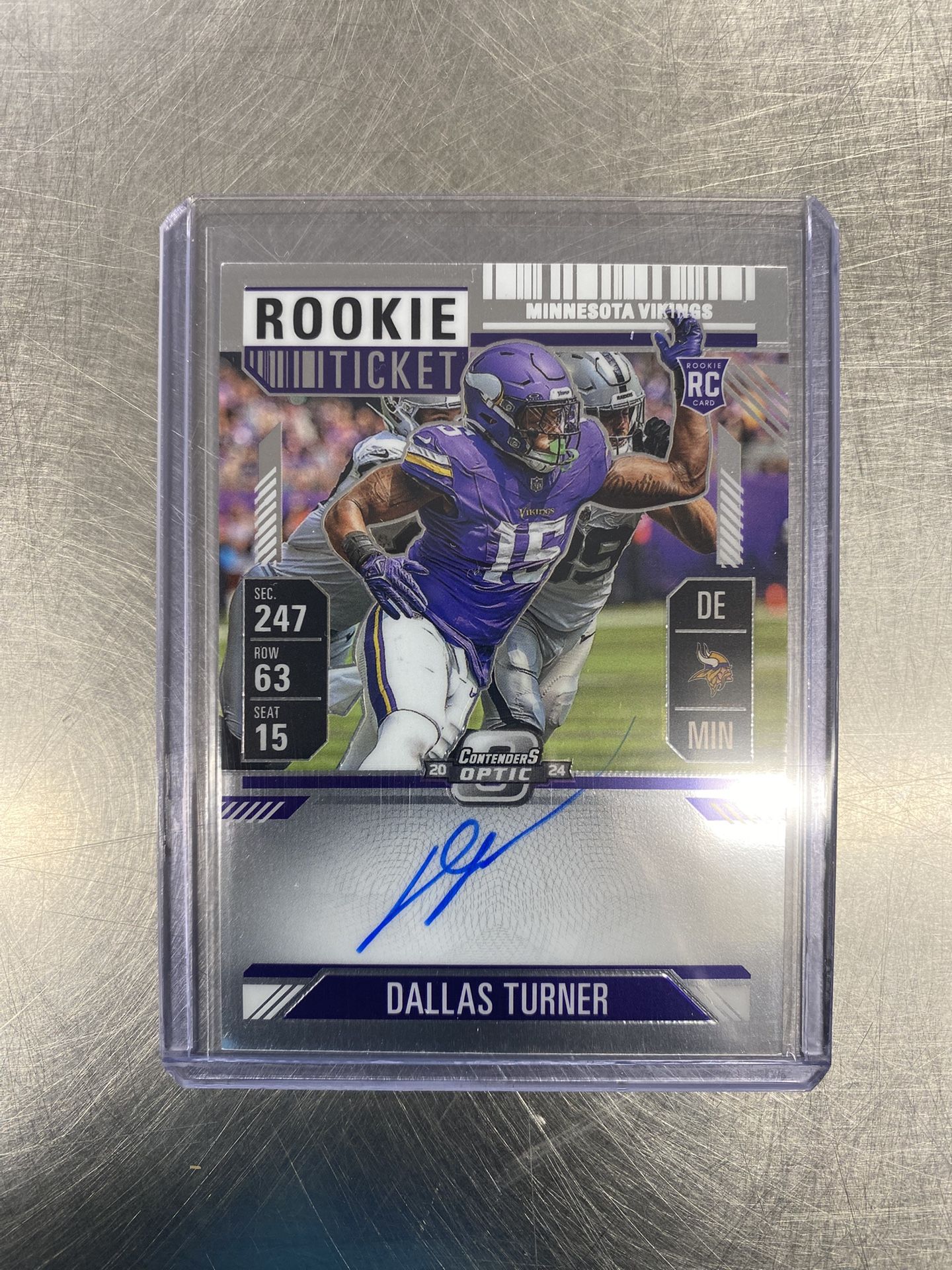 DALLAS TURNER 2024 CONTENDERS OPTIC ROOKIE TICKET AUTOGRAPH RC AUTO