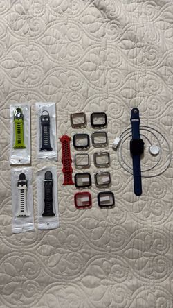 Apple Watch with Bands, Cases, and Charger
