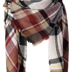 Brand new! Plaid Scarf For Women Classic Tassel Plaid Keep Winter Warm Soft As blanket Wrap Shawl
