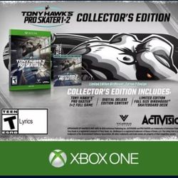 Tony Hawks Pro Skater 1 and 2 Collectors Edition  XBOX ONE w/ Birdhouse Deck