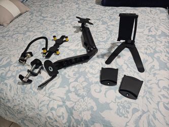 Desk Mount Bundle: Gas-Spring Monitor Arm, Gooseneck Phone Holder & Tablet Stand