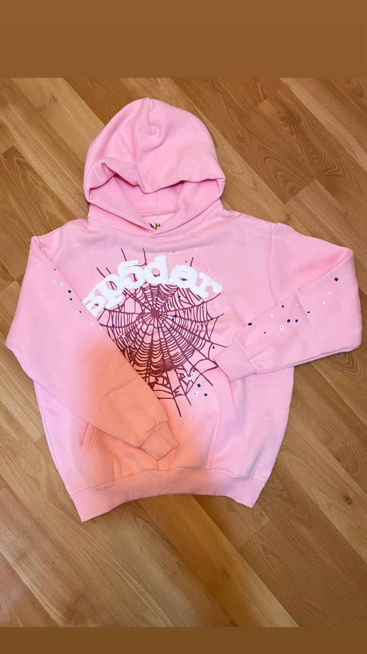 Pink Sp5der Hoodie (Size Small)