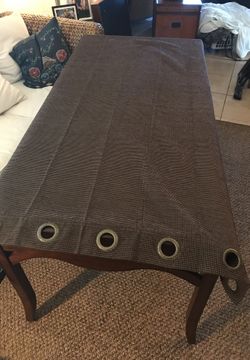 Brown fabric blackout curtains - 2 of them - 82x54