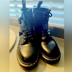 Women’s Dr. Martens Leather Harness Boots.