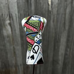 Queen Cards Golf leather Driver Headcover 