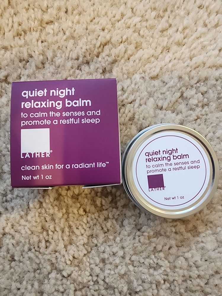 Brand New Lather Quiet Night Relaxing Balm 1 oz.
