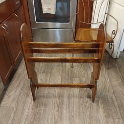Vintage Oak  Blanket Or Quilt Rack