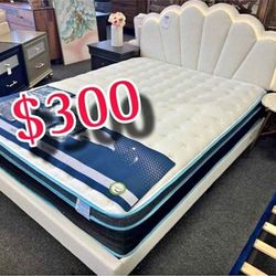 NEW QUEEN BED‼️PILLLOWTOP MATTRESS IN STOCK‼️