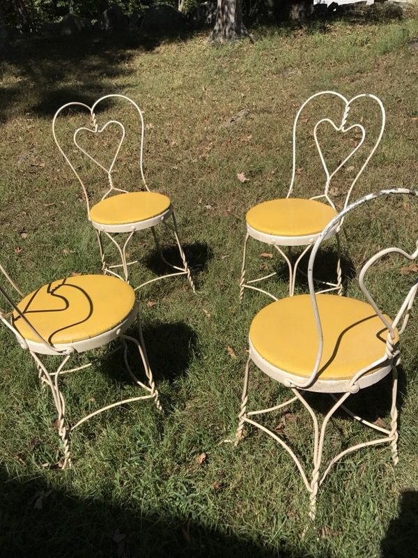 Antique 1950’s “Sweetheart” Ice cream Parlor chairs!