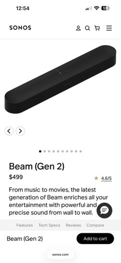Brand new Sonos Beam gen 2